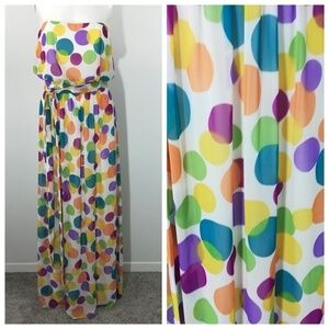 After Six Formal Strapless Dress Size 2 Polka Dot